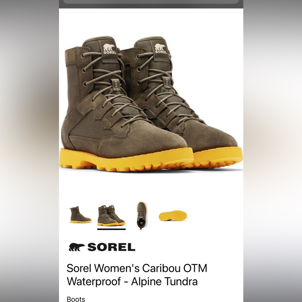 Sorel  Boots in Olive and Yellow